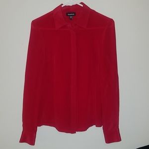 Silk Red Blouse